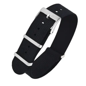 Black Ribbed NATO-Style Strap