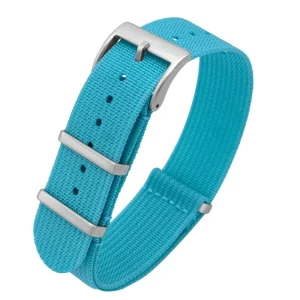 Nato-style Ribbed Miami Blue Bracelet