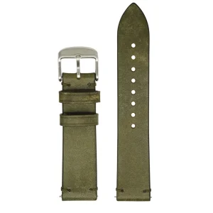 Vintage-style leather bracelet in Frosted Green