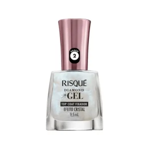 Top Coat Fixador Risqué Diamond Gel Efeito Cristal 9.5ml
