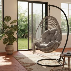 Almofada para balancé em forma de ovo, bonita e elegante