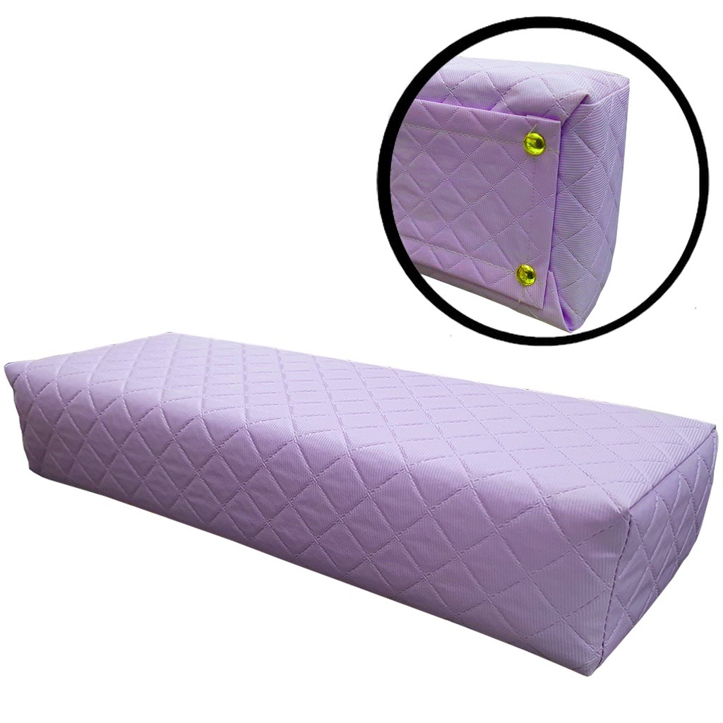 Almofada Apoio de Mão Quadrado para Manicure – LILÁS - Image 2